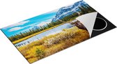 Chefcare Inductie Beschermer Hert in de Bergen bij een Meer - 91,2x52 cm - Afdekplaat Inductie - Kookplaat Beschermer - Inductie Mat