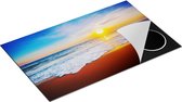 Chefcare Inductie Beschermer Strand en Zee tijdens Zonsondergang - 85x55 cm - Afdekplaat Inductie - Kookplaat Beschermer - Inductie Mat
