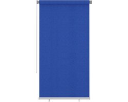 vidaXL - Rolgordijn - voor - buiten - 125(B)x230(H) - cm - HDPE - blauw