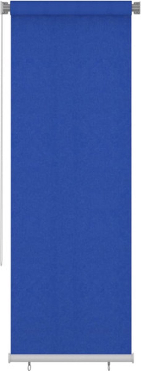 vidaXL Rolgordijn voor buiten 80x230 cm HDPE blauw