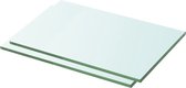 vidaXL Étagères 2 pcs 30x15 cm Verre Transparent