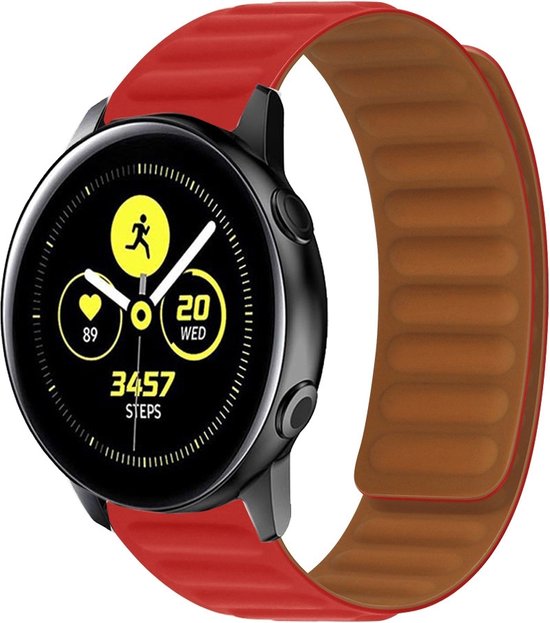 By Qubix Siliconen Loop bandje Rood Samsung Galaxy Watch Active 2 bandje