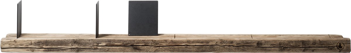 WELD & CO - Reclaimed Wood 01 Wall Shelf - Wandplank van gerecycled hout - 150cm (L) - Gips/Holle wand