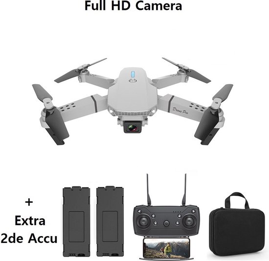 Quad Drone met en opbergtas - full HD camera - Grijs