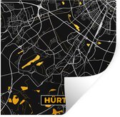 Stickers muraux - Or - Allemagne - Carte - Or - Plan de la ville - Carte - Hürth - 30x30 cm - Feuille adhésive