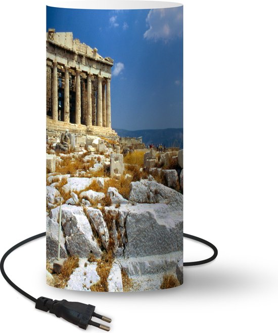 Lamp Parthenon - Parthenon in Athene - 33 cm hoog - Ø16 cm - Inclusief LED lamp