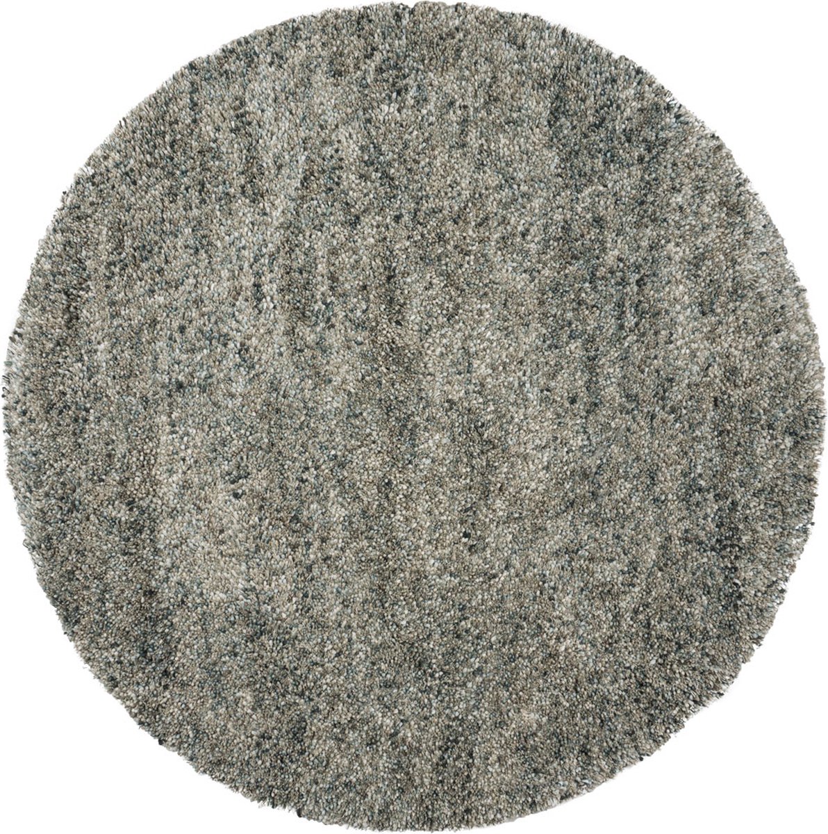 Veer Carpets Vloerkleed Zumba C5 Green Rond ø160 cm - Hoogpolig Wollen Design Vloerkleed Groen