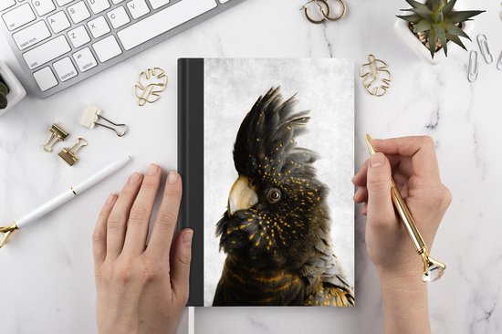 Carnet - Carnet d'écriture - Cacatoès - Vogel - Or - Carnet - Format A5 - Bloc-notes