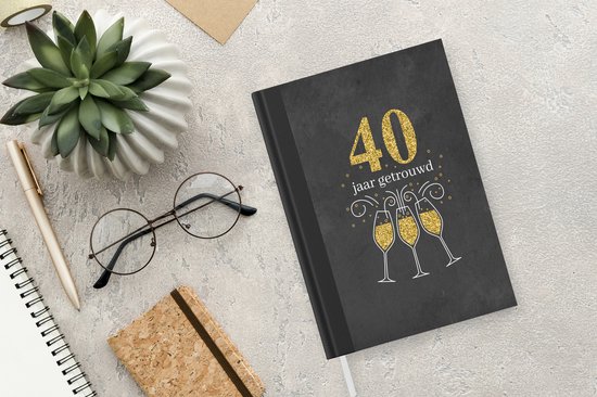 Carnet - Cahier d'écriture - Proverbes - Citations - 40 ans de mariage - Anniversaire - Carnet - Format A5 - Bloc-notes