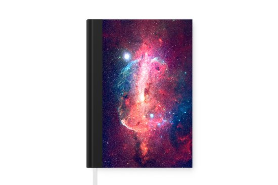 Carnet - Cahier d'écriture - Espace - Etoiles - Rouge - Carnet - Format A5 - Bloc-notes