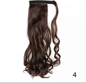WrapAround Paardenstaart Extension | Lang Krullend Golvend | Ponytail Extensions -| 56 cm - Cafe Bruin 4