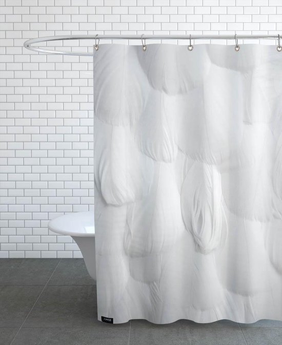 Soft White Feathers Douchegordijn