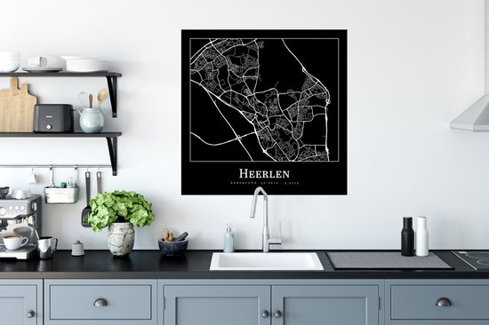 Stickers Stickers muraux - Plan de la ville - Heerlen - Carte - Carte - 50x50 cm - Feuille adhésive