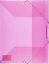 Kangaro elastomap - A4 - PP - transparant roze - K-58190667