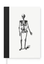Notitieboek - Schrijfboek - Vintage - Skelet - Anatomie - Notitieboekje klein - A5 formaat - Schrijfblok
