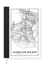 Notitieboek - Schrijfboek - Kaart - Alphen aan den Rijn - Zwart - Wit - Notitieboekje klein - A5 formaat - Schrijfblok
