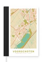 Notitieboek - Schrijfboek - Stadskaart - Plattegrond - Voorschoten - Kaart - Notitieboekje klein - A5 formaat - Schrijfblok