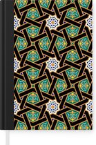 Notitieboek - Schrijfboek - Oriëntaal - Patroon - Arabisch - Sterren - Notitieboekje klein - A5 formaat - Schrijfblok