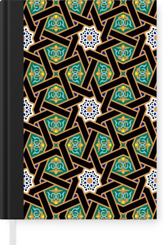Carnet - Cahier - Oriental - Motif - Arabe - Etoiles - Carnet - Format A5 - Bloc-notes