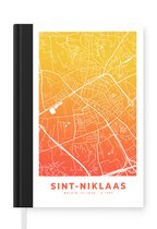 Notitieboek - Schrijfboek - Stadskaart - België - Sint-Niklaas - Oranje - Notitieboekje klein - A5 formaat - Schrijfblok - Plattegrond