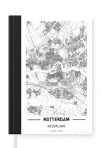Notitieboek - Schrijfboek - Stadskaart Rotterdam - Notitieboekje klein - A5 formaat - Schrijfblok - Plattegrond