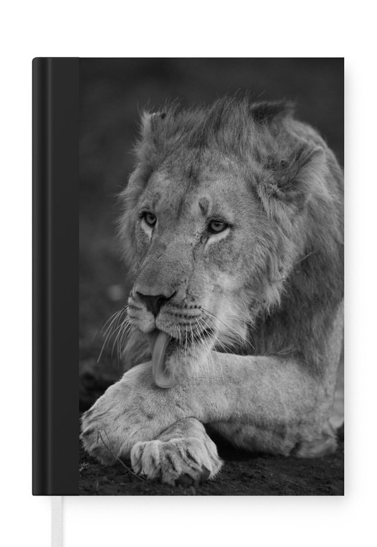 Carnet - Carnet d'écriture - Lion - Sauvage - Zwart - Carnet - Format A5 - Bloc-notes
