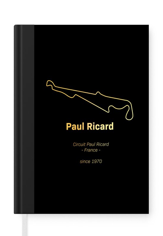 Notitieboek - Schrijfboek - Frankrijk - Formule 1 - Circuit - Notitieboekje klein - A5 formaat - Schrijfblok - Cadeau voor man
