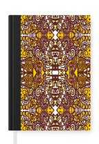Notitieboek - Schrijfboek - Patroon - Azteken - Mexico - Notitieboekje klein - A5 formaat - Schrijfblok