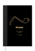 Notitieboek - Schrijfboek - Formule 1 - Monaco - Circuit - Notitieboekje klein - A5 formaat - Schrijfblok - Cadeau voor man