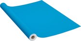 Feuille de meuble autocollante 500x90 cm PVC bleu azur