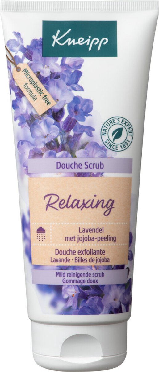 Kneipp Relaxing - Douche scrub - Lavendel - Ontspannende bloemige geur - Vegan - 1 st - 200 ml - Kneipp