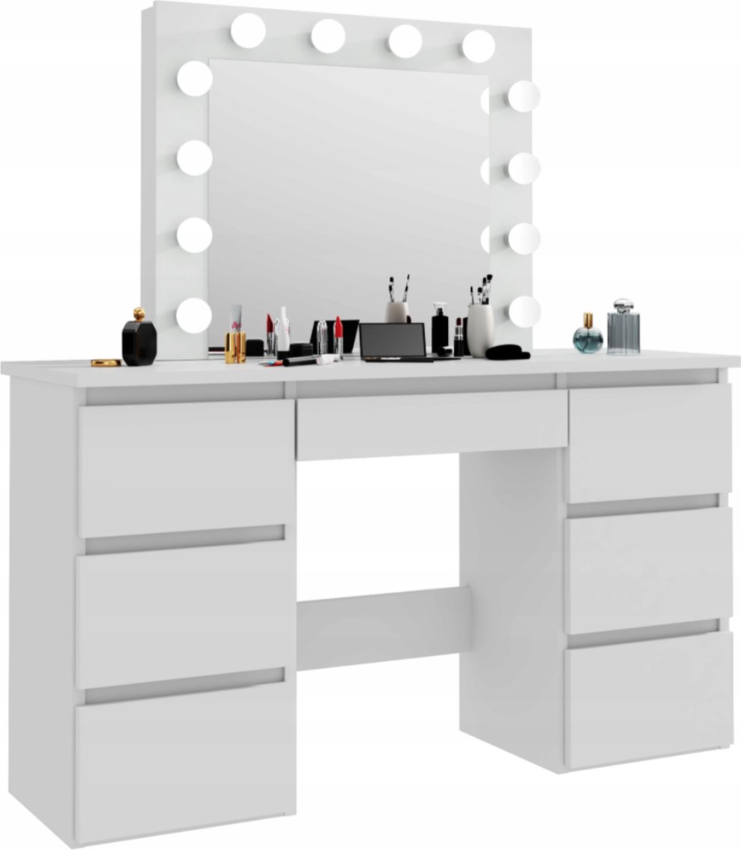 LEMROE Hollywood Table de Maquillage avec Lumières LED à Luminosité