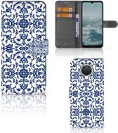 Telefoon Hoesje Nokia G10 | G20 Book Case Flower Blue