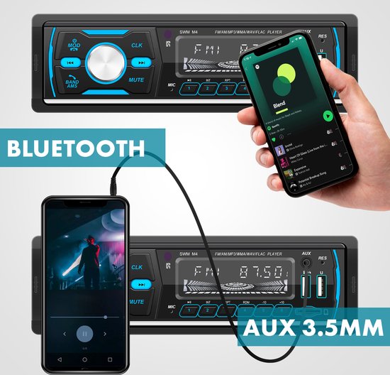 Vues Autoradio DAB+/ FM - Bluetooth, Aux, USB et mains libres - Recevoir  toutes les