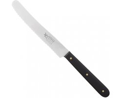 Robert Herder POM Ontbijtmes / Tafelmes met Kartel - RVS - Lemmet 12 cm - Zwart