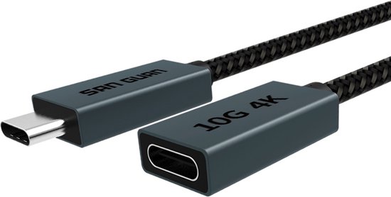 NÖRDIC USBC-N1163 Rallonge USB-C - USB3.2 Gen2 - Thunderbolt3 - 10Gbps -  100W - 20cm - | bol