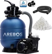 AREBOS Zandfiltersysteem met pomp Zandfilter Pompfiltersysteem Filter 10200L/h