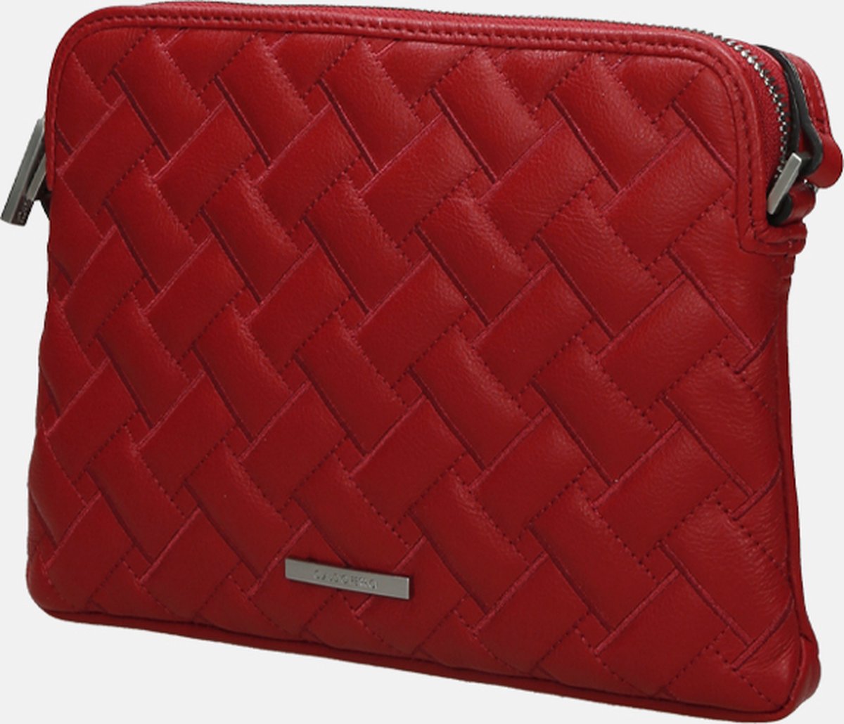 Claudio Ferrici Woven crossbody tas red