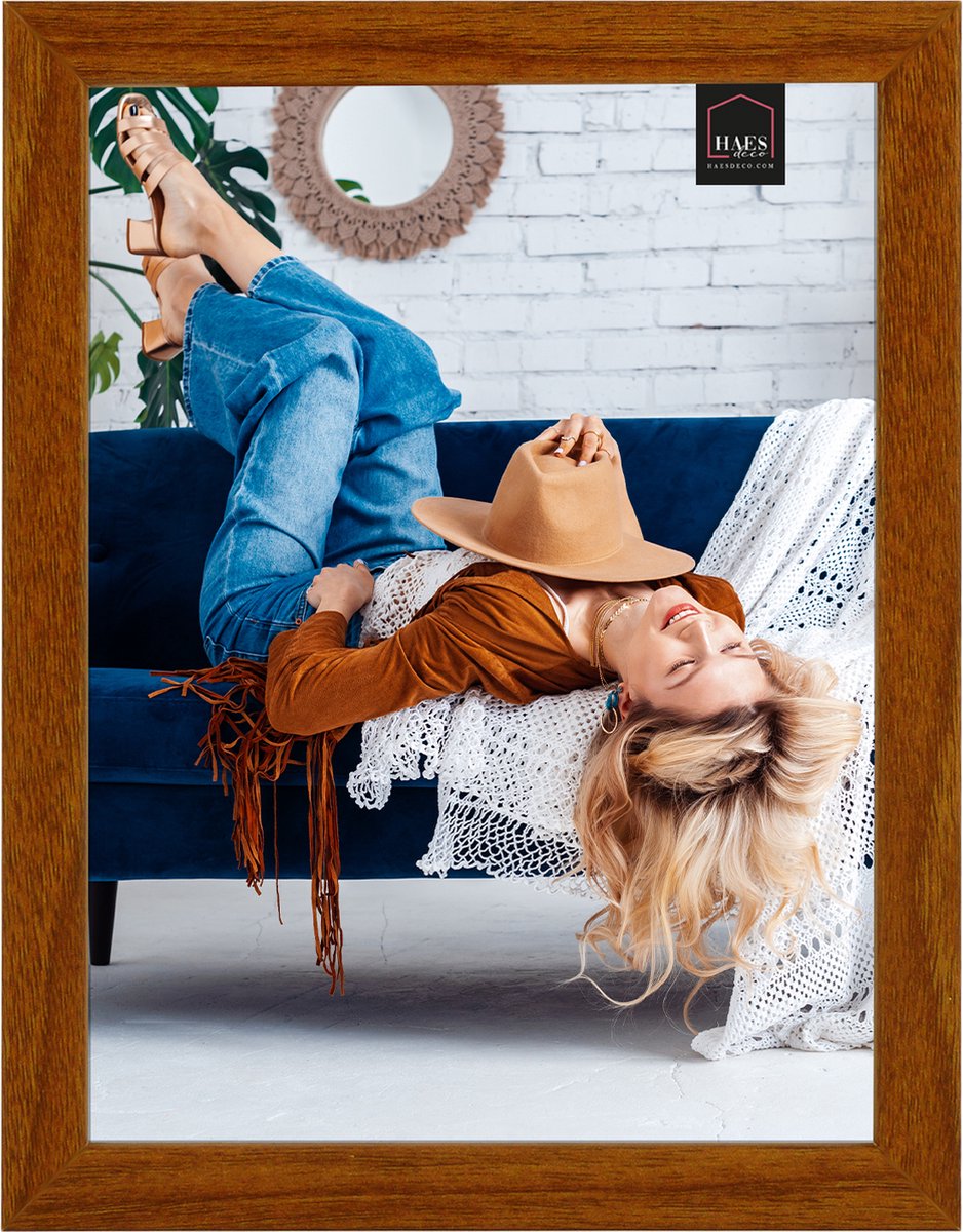 HAES DECO - Houten fotolijst Avignon donkerbruin voor 1 foto formaat 13x18 - SP14918