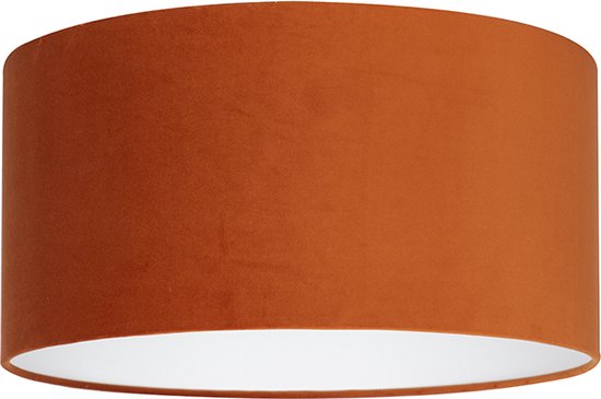 Uniqq Lampenkap velour oranje Ø 50 cm - 25 cm hoog