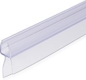 Navaris PVC vervangende douchescherm deurafdichting - Afdichtstrip voor 6 mm glazen douchedeur met 45 graden, 16 mm lange afdichting - 1 m lang
