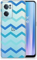 Telefoon Hoesje OnePlus Nord CE 2 5G Siliconen Back Cover Zigzag Blauw