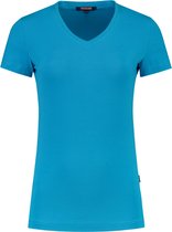 Tricorp Dames T-shirt V-hals 101008 Turquoise - Maat 5XL