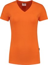 Tricorp T-shirt V Hals Slim Fit Dames 101008 Oranje - Maat 3XL