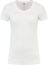 Tricorp T-shirt femme col V 190 grammes - Décontracté - 101008 - Wit - taille XXL