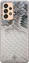 Casimoda® hoesje - Geschikt voor Samsung A53 - Oh My Snake - Backcover - Siliconen/TPU - Blauw