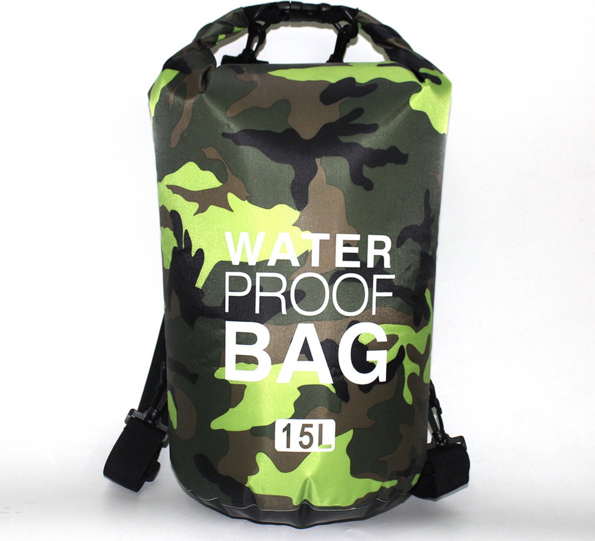 Winkrs | Drybag | Waterproof PVC tas | groen 15L | Waterdichte zak | Tas voor op het water | Waterproof Kanotas/zeiltas/boottas