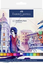 Faber-Castell - Duo marqueur aquarelle Goldfaber - set 12 pièces - pinceau / 0.4mm - FC- 0