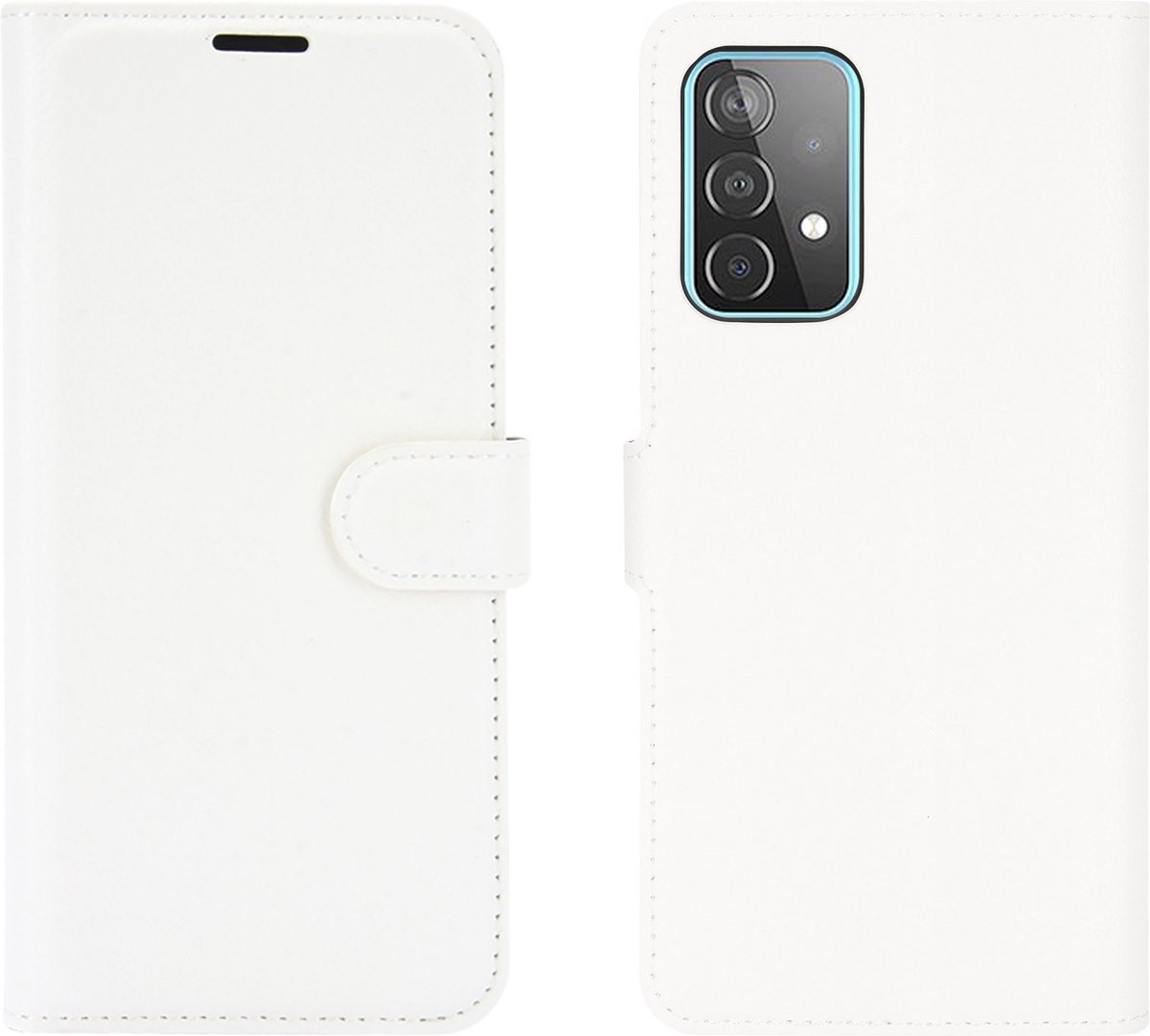 Mobigear Telefoonhoesje geschikt voor Samsung Galaxy A52s 5G Hoesje | Mobigear Classic Bookcase Portemonnee | Pasjeshouder voor 3 Pasjes | Telefoonhoesje voor Pinpas / OV Kaart / Rijbewijs - Wit