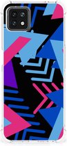 Telefoonhoesje  OPPO A53 5G | A73 5G TPU Case met transparante rand Funky Triangle